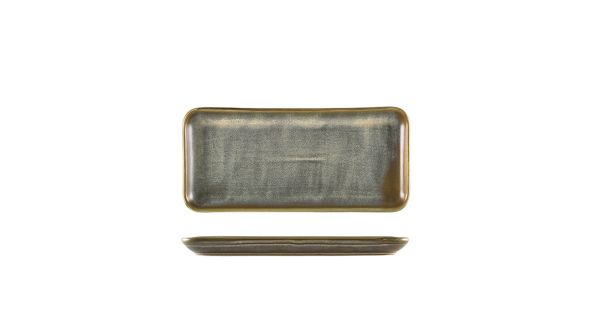 Terra Porcelain Matt Grey Narrow Rectangular Platter 27 x 12.5cm