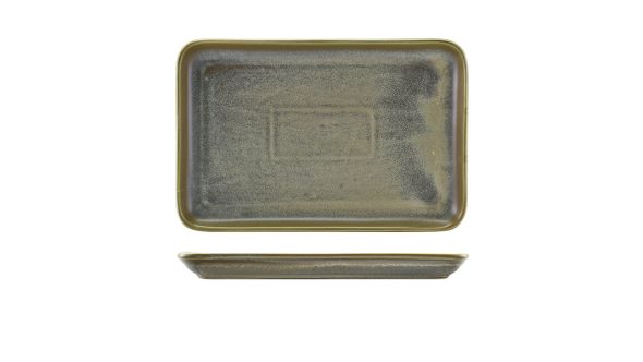Terra Porcelain Matt Grey Rectangular Platter 30 x 20cm