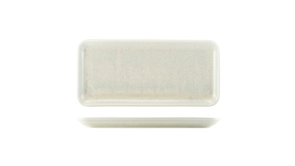 Terra Porcelain Pearl Narrow Rectangular Platter 36 x 16.5cm