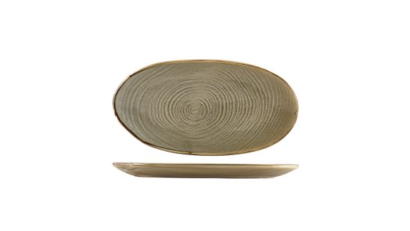 Terra Porcelain Grey Organic Platter 31cm