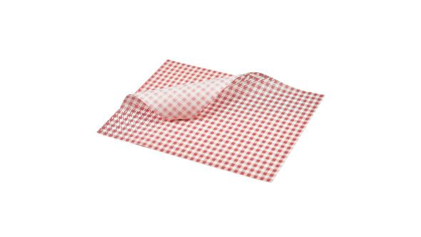 Greaseproof Paper Red Gingham Print 35 x 25cm
