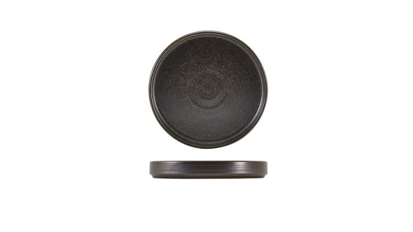 Terra Porcelain Black Presentation Plate 18cm