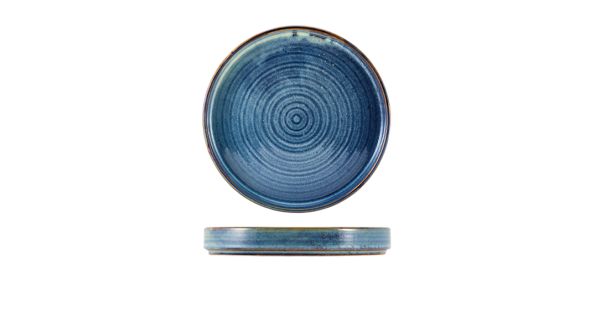 Terra Porcelain Aqua Blue Presentation Plate 20.5cm