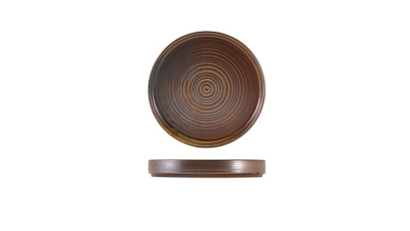 Terra Porcelain Rustic Copper Presentation Plate 18cm
