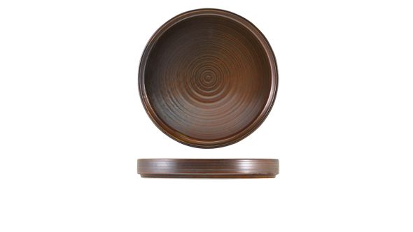 Terra Porcelain Rustic Copper Presentation Plate 26cm