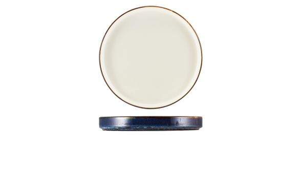 Terra Porcelain Aqua Blue Two Tone Presentation Plate 26cm
