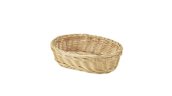 Oval Polywicker Basket 22.5 x 15.5 x 6.5cm
