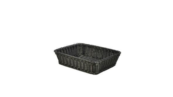 Polywicker Display Basket Black 36.5 x 29 x 9cm