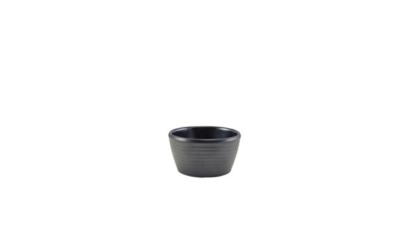 GenWare Melamine Matt Black Ripple Ramekin 56ml/ 2oz