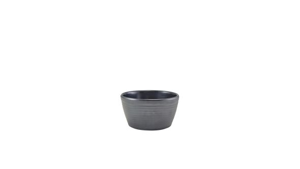 GenWare Melamine Matt Black Ripple Ramekin 113ml/ 4oz