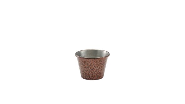 2.5oz Stainless Steel Ramekin Hammered Copper