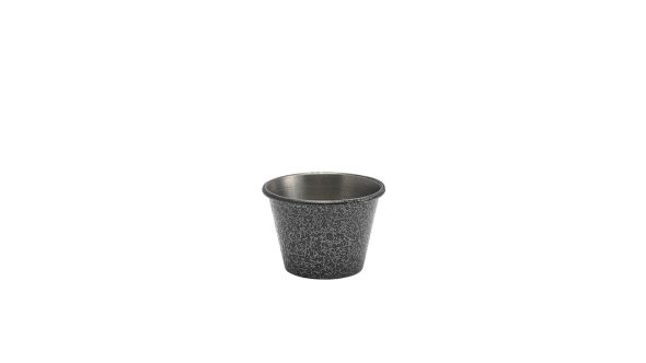 2.5oz Stainless Steel Ramekin Hammered Silver