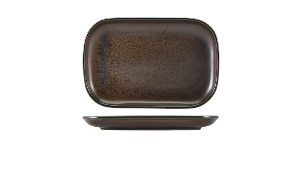 Terra Porcelain Black Rectangular Plate 29 x 19.5cm