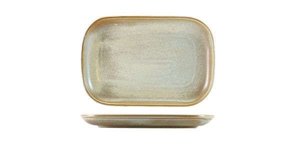 Terra Porcelain Matt Grey Rectangular Plate 29 x 19.5cm