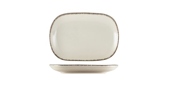 Terra Stoneware Sereno Grey Rectangular Plate 24 x 16.5cm