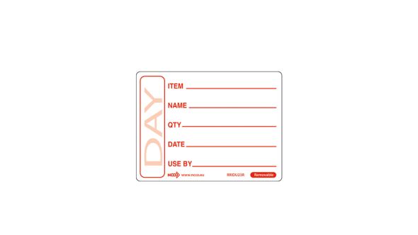 50 X 65mm Removable Red Use By Label (500)