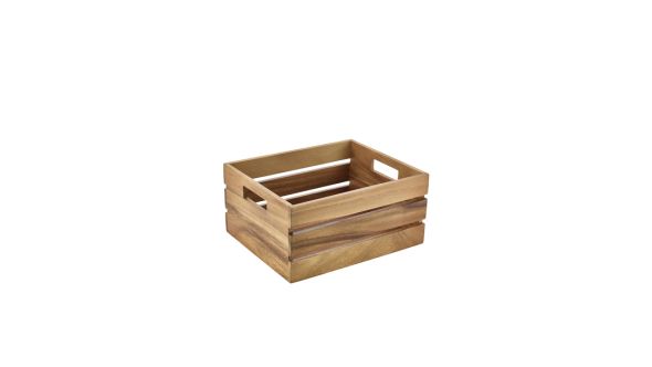 Genware Acacia Wood Box/ Riser GN 1/2