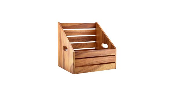 GenWare Acacia Wood Angled Crate GN 1/2