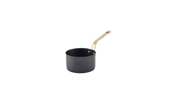 GenWare Black Vintage Steel Mini Sauce Pan 9 x 5.25cm