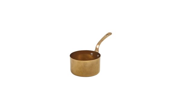 GenWare Gold Vintage Steel Mini Sauce Pan 9 x 5.25cm