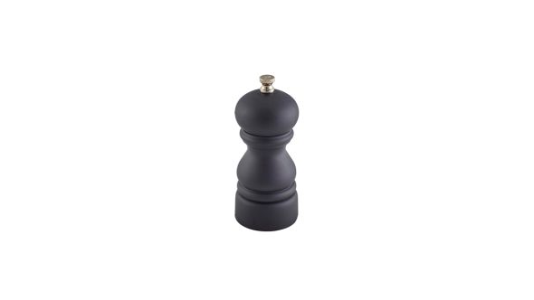 Genware Salt Or Pepper Grinder Matt Black 12.7cm
