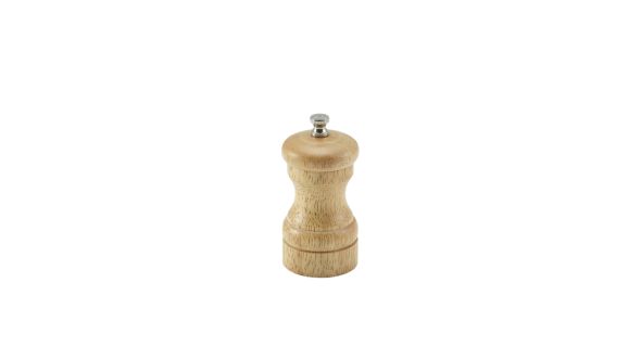 Genware Light Wood Salt Or Pepper Grinder 10cm