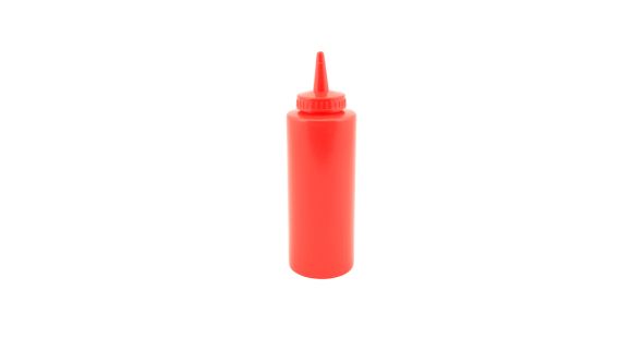 Genware Squeeze Bottle Red 12oz/ 35cl