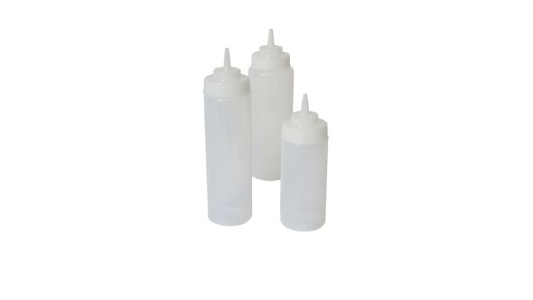 Squeeze Bottle Wide Neck Clear 16oz/ 47cl