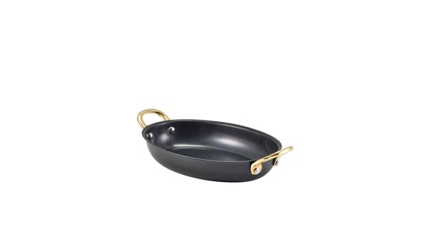 GenWare Black Vintage Steel Oval Dish 18.5 x 13.5cm