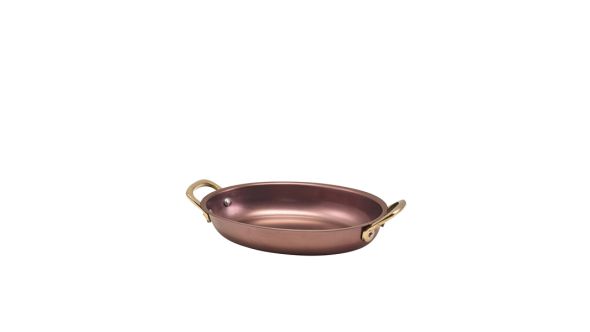GenWare Copper Vintage Steel Oval Dish 18.5 x 13.5cm