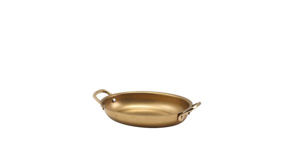 GenWare Gold Vintage Steel Oval Dish 18.5 x 13.5cm