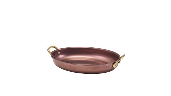 GenWare Copper Vintage Steel Oval Dish 24.5 x 17.5cm