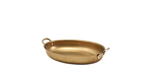 GenWare Gold Vintage Steel Oval Dish 24.5 x 17.5cm