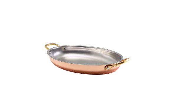 GenWare Copper Plated Oval Dish 30 x 21cm