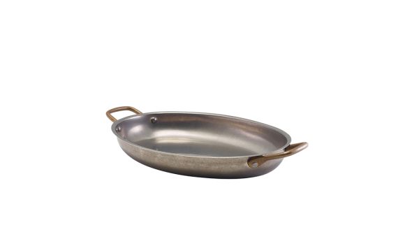 GenWare Vintage Steel Oval Dish 30 x 21cm