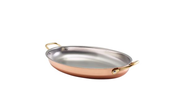 GenWare Copper Plated Oval Dish 34 x 23cm