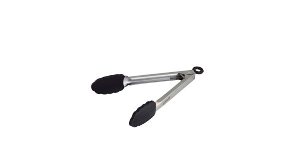 St/St Locking Tongs with Silicone Tip 23cm/ 9"