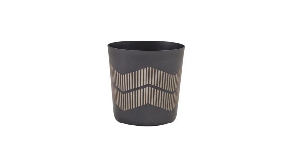 GenWare Metallic Black Lined Serving Cup 8.5 x 8.5cm