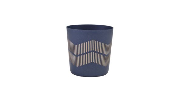 GenWare Metallic Blue Lined Serving Cup 8.5 x 8.5cm
