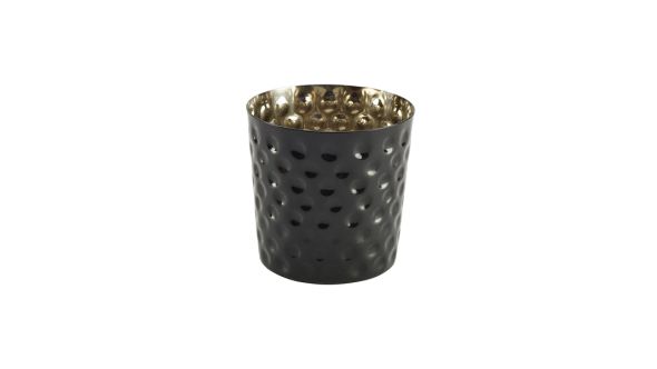 Black Hammered Stainless Steel Serving Cup 8.5 x 8.5cm