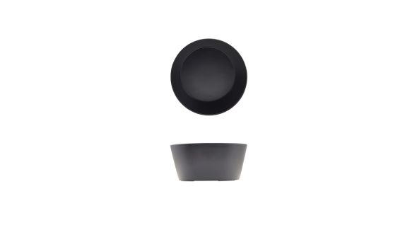 GenWare Melamine Black Tableau Conical Buffet Bowl 22 x 10cm