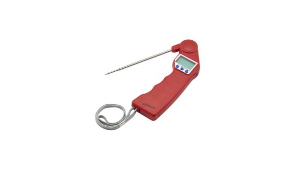 Genware Red Folding Probe Pocket Thermometer