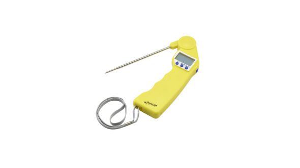 Genware Yellow Folding Probe Pocket Thermometer