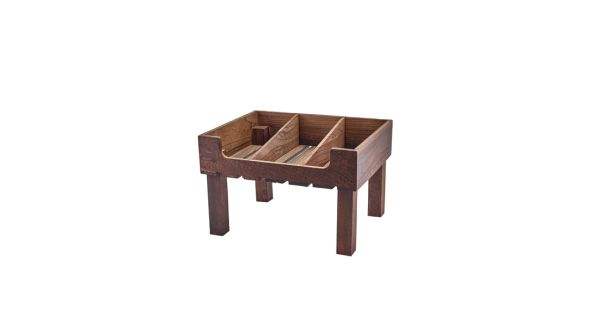 Rustic Wooden Display Crate Stand GN 1/2