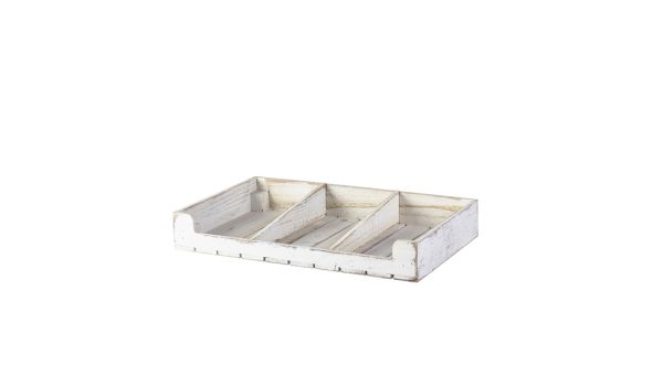 White Wash Wooden Display Crate
