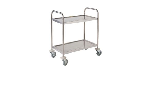 S/St. Trolley 85.5L X 53.5W X 93.3H-2 Shelves