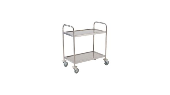 Fully Welded S/St. Trolley - 2 Shelves