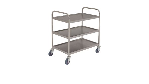 Fully Welded S/St. Trolley - 3 Shelves