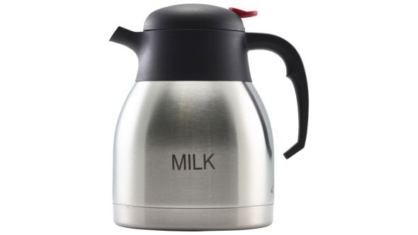 Milk Inscribed St/St Vacuum Push Button Jug