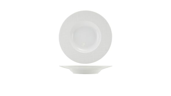 Incise Porcelain Lavara Winged Soup Bowl 24cm